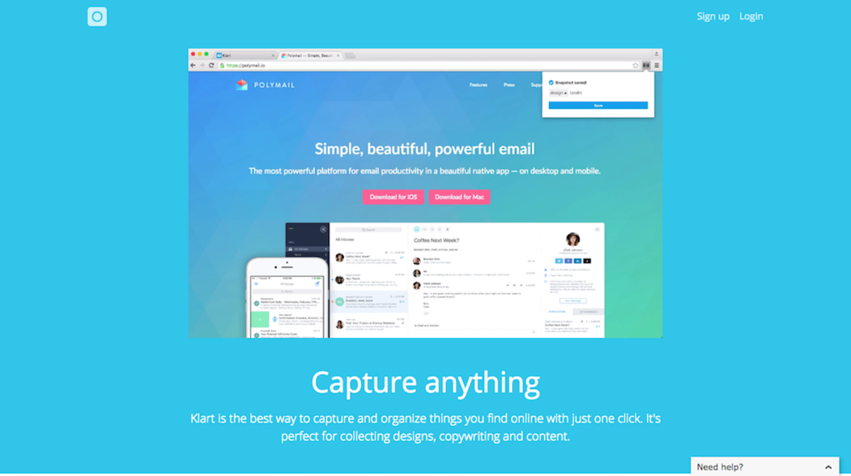 New landing page splash